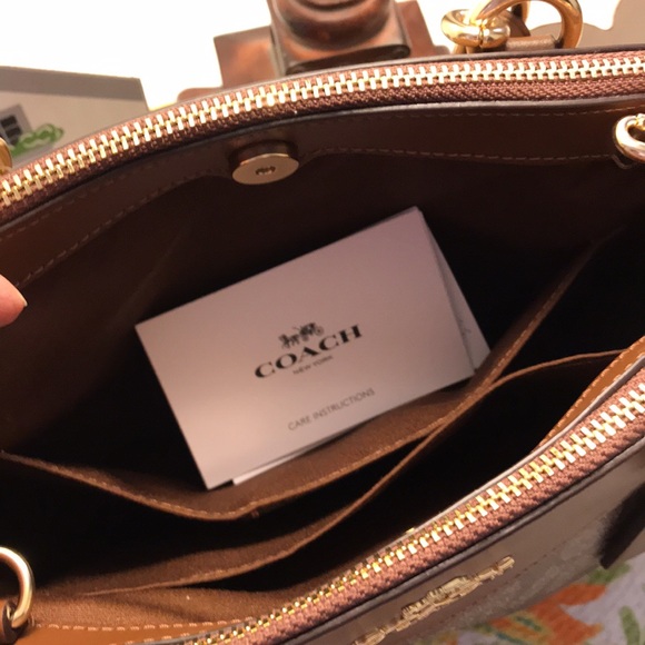 Coach F26139 Mini Brooke CarryAll Signature Coated Canvas Leather Purse - NWT - Picture 9 of 16